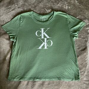 Calvin Klein Green Short Sleeve Tee Relaxed Fit
